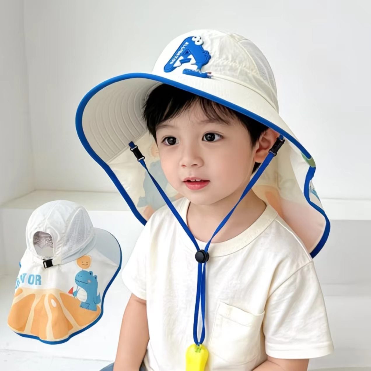 儿童防晒遮阳帽夏季大檐帽子防