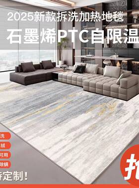 分体式石墨烯加热地毯客厅家用地暖垫电热地毯可拆洗发热取暖垫