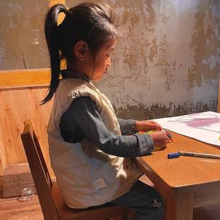 儿实木小方桌小椅子橡木PJN童木中小学生手件工榉桌桌椅餐桌三套