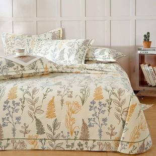 全单棉童宿SY202405舍儿单双人被枕套 A类单纯棉老粗布床单件夏季