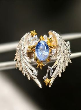 欧美跨境活口戒指天使翅膀