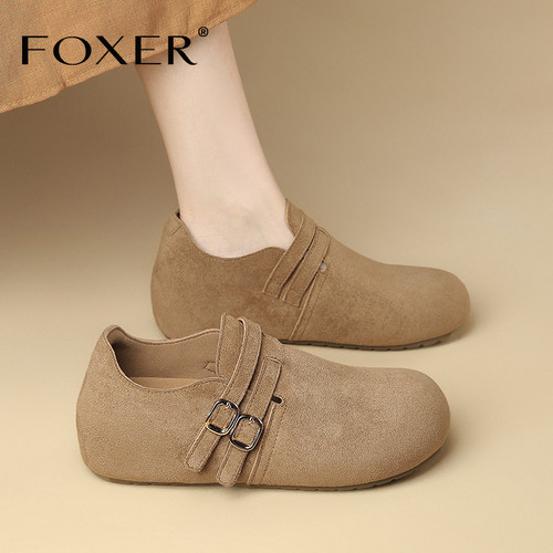 FOXER内增高勃肯鞋复古包头外穿