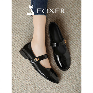 法式高级感玛丽珍鞋女2025新款春夏黑色配裙子一字扣带平底单鞋