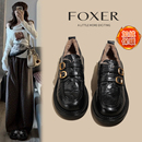 英伦风小皮鞋 冬小个子增高厚底加绒通勤单鞋 女款 超软小羊皮乐福鞋