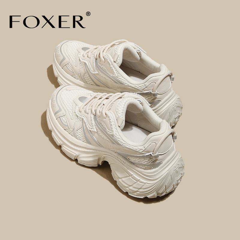 FOXER增高老爹鞋子轻便软底超轻