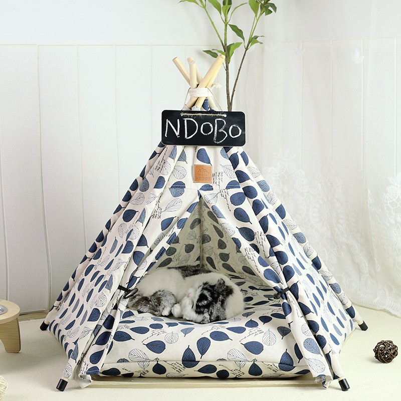 宠物帐篷狗窝猫别墅可拆洗猫房子四季通用猫窝床封闭式可折叠狗屋