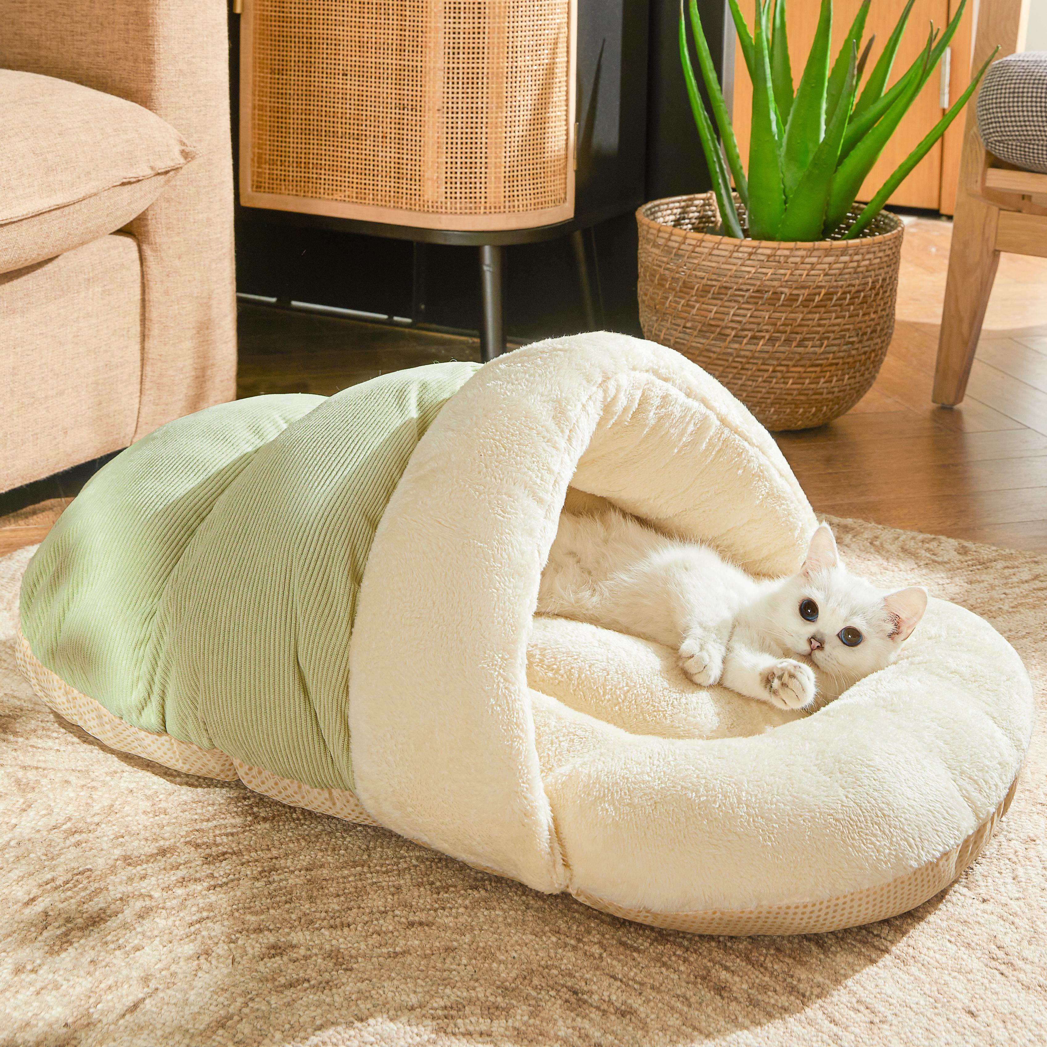 速发猫窝冬天保咪封闭式安全感小猫暖睡袋过冬被四沙发床窝季通用