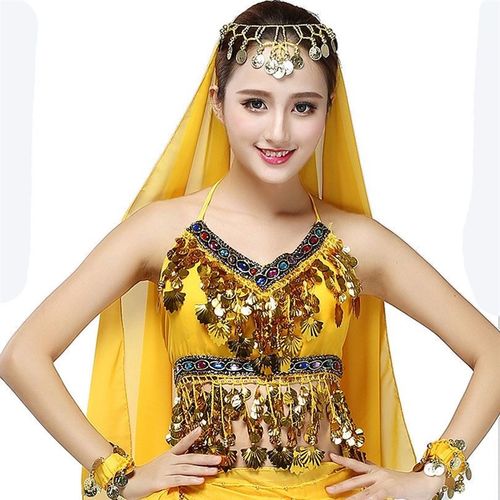 速发新款出皮舞上衣上文胸演肚服装练习上衣彩钻吊带肚兜舞衣