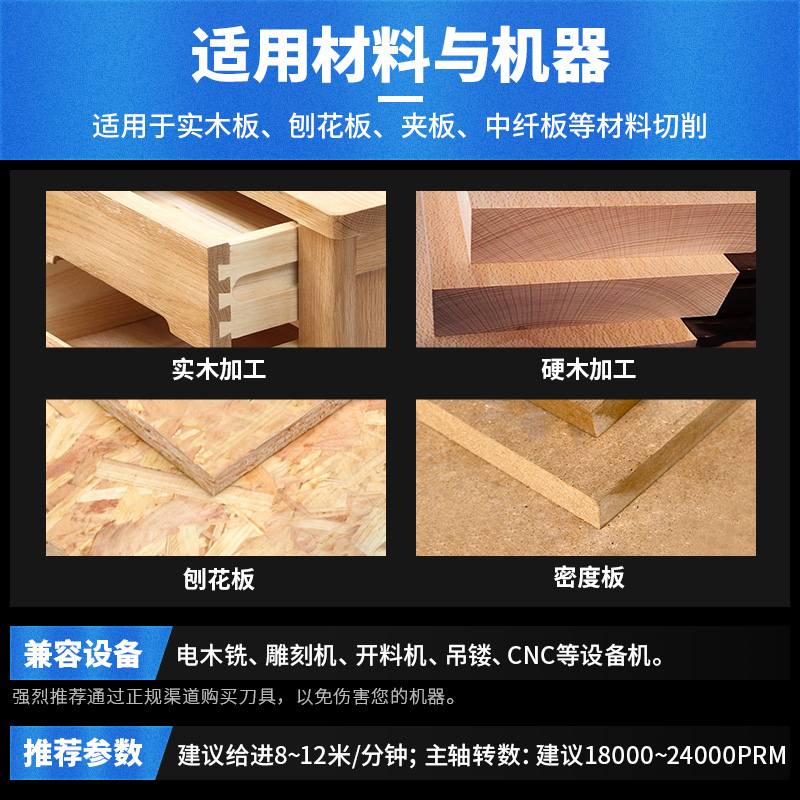 速发轴承燕尾刀槽铣铣刀木工铣刀具修边机刀头雕刻机锣刀子口