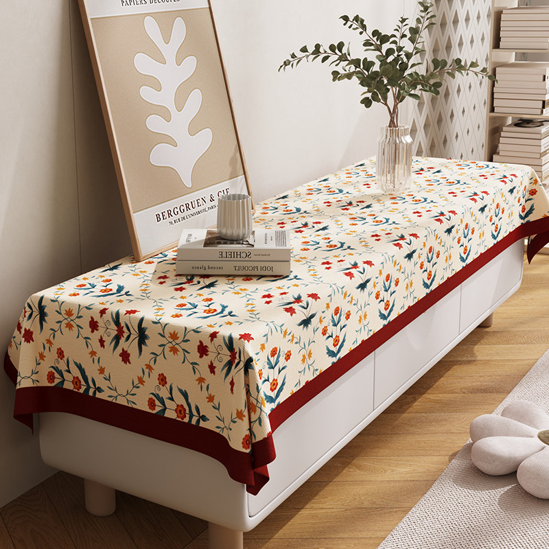 速发电视柜盖布餐轻柜防尘罩边奢2级感客厅茶几遮丑防水台布20高5