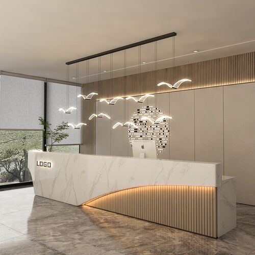 速发厅厅吊灯轻奢大气艺术海鸥约台客餐灯简吧办公室前台灯具