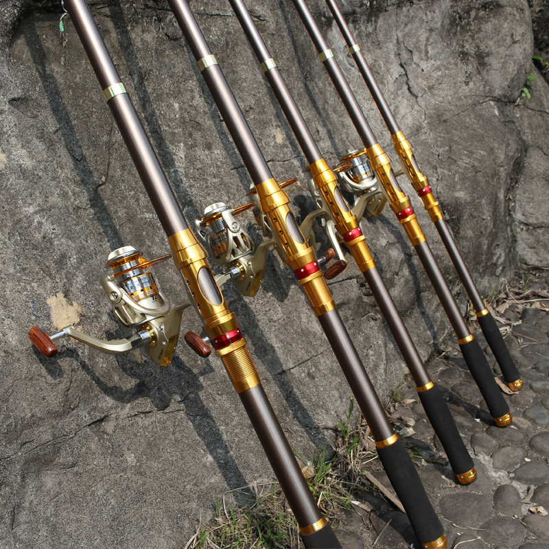 热销海杆抛竿套装特价全套金属轮组合远投竿碳素超轻超硬钓鱼甩杆