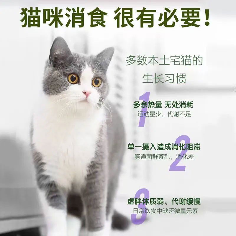 热销猫咪不吃东西怎么办不爱吃饭食欲不振消食片助消化开胃增肥益