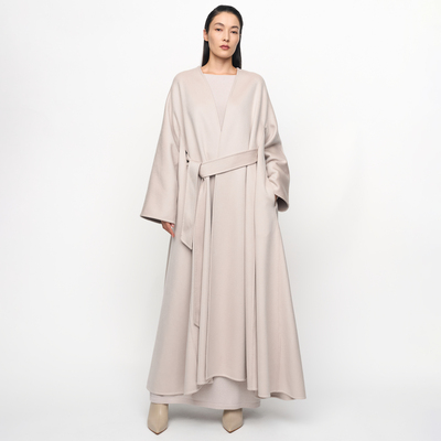 SIQIYOUNG小山羊绒A摆手工大衣