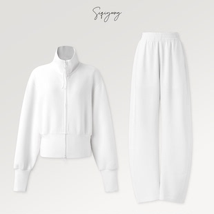 立领简约 加绒磨毛可叠穿慵懒休闲套装 SIQIYOUNG 机场系列2.0