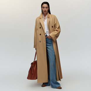 SIQIYOUNG 小于14微米小山羊绒双排口手工大衣现货 致敬经典