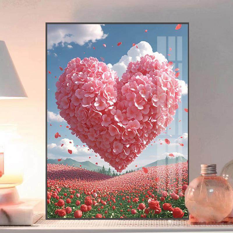 高瞻远瞩的钻石画2025新的全钻石心花瓣手工粘钻十字绣客厅卧室风,居家布艺,钻石绣,淘宝优惠券,粉丝福利购,淘宝优惠卷