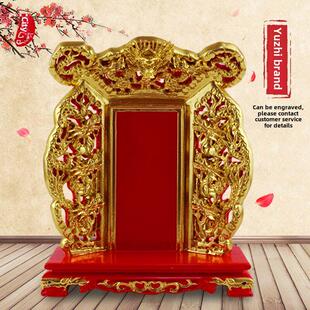 木雕神主牌位摆件牌位玉旨牌圣旨牌神明牌位祖先牌位