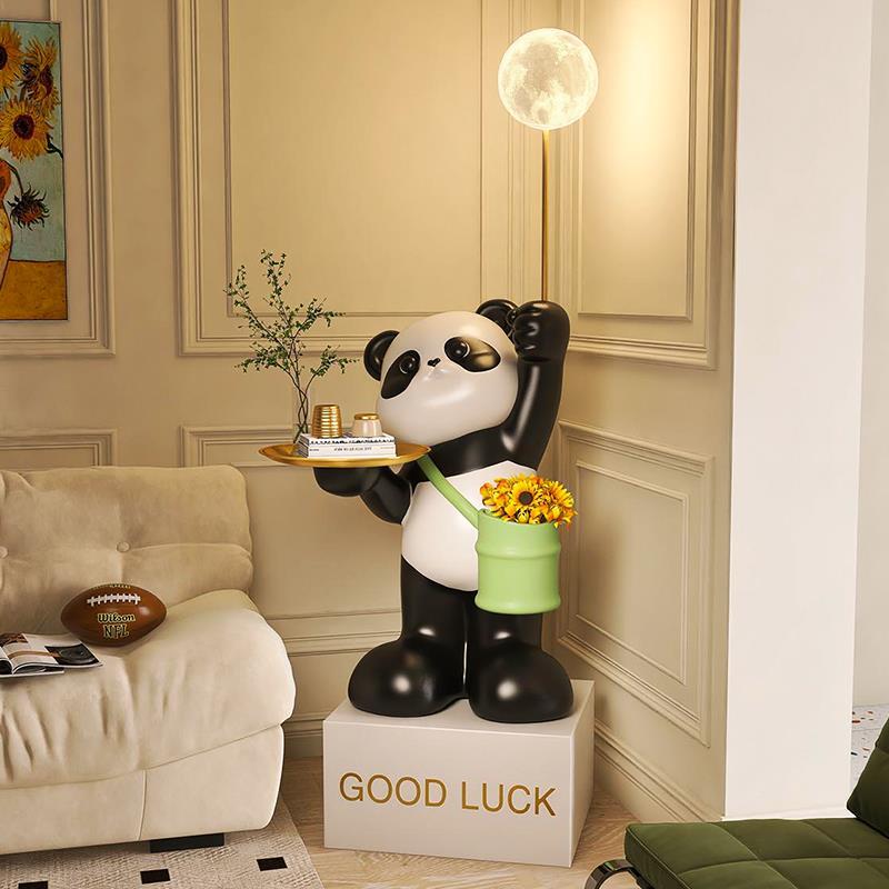 大熊猫床头柜地件BJ2203灯儿童卧室家居装饰品客落厅摆电视柜房沙