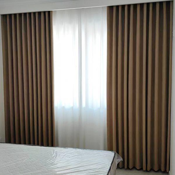 门帘免打孔隔断帘卧室遮光家用厨房布艺帘子2024分割窗帘挂帘隐私