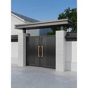 新式现代铝合金别墅庭院大门不锈钢院子门电动平移折叠门单双开门