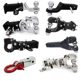 拖车钩流氓钩虎头钩改装挂钩球头钩方口转接头汽车战 斧牵引钩拖