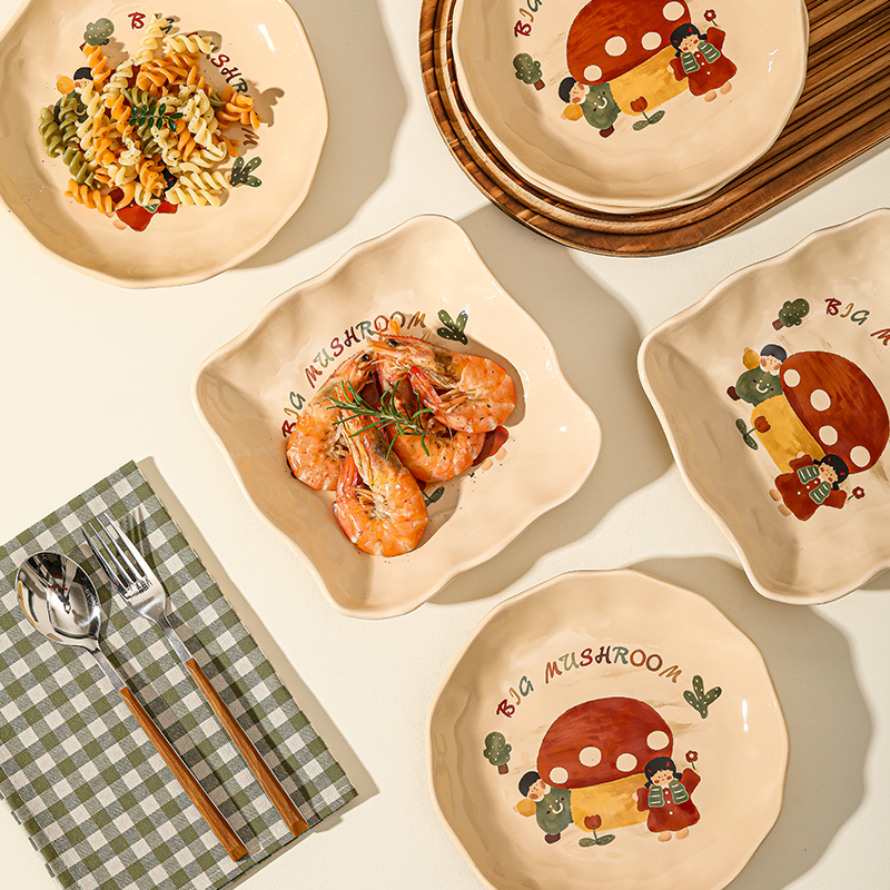 8英寸萌趣餐盘健康陶瓷釉下彩