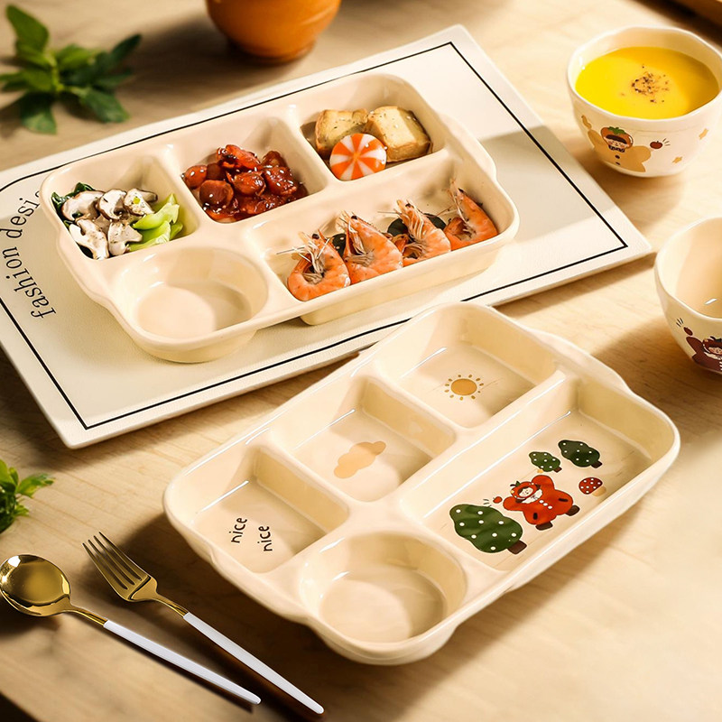 大学生宿舍专用食堂卡通分格餐盘