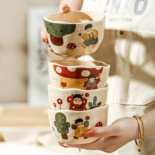 亲子碗陶瓷釉下彩工艺一人一碗