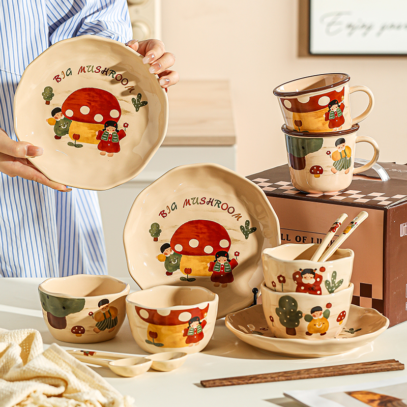 餐具套餐高颜值釉下彩一人一碗