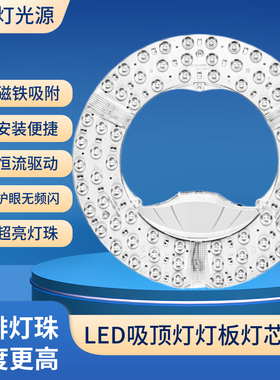 【环形超亮灯板】led节能灯盘灯芯灯管吸顶灯维修替换光源圆形