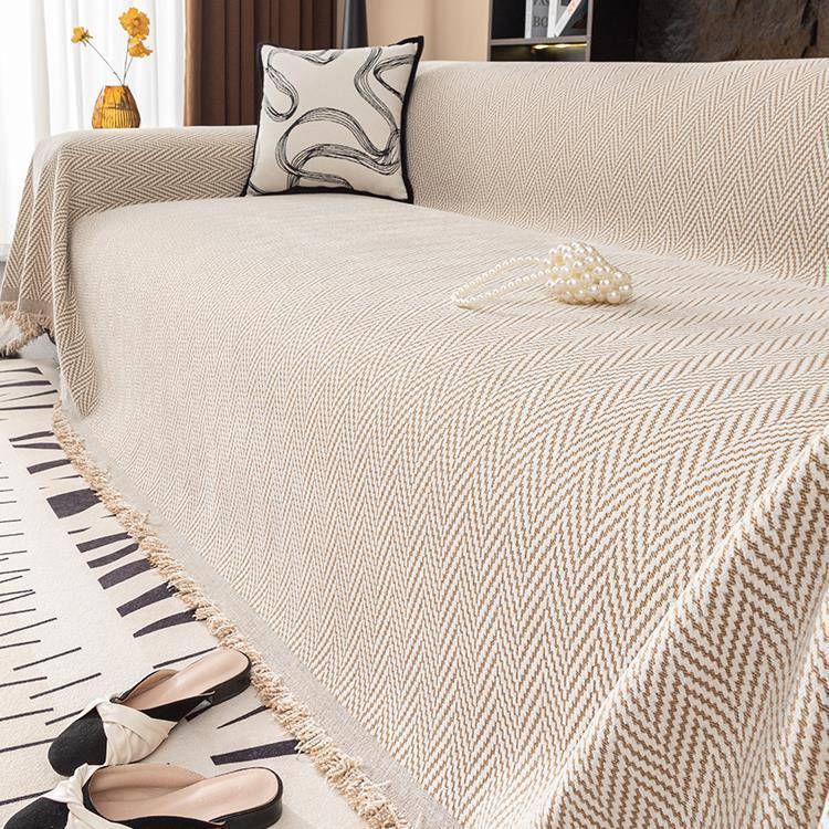 2025新款条纹尼尔发沙盖四季通用简布约轻奢感全盖防F98J8MT6雪尘