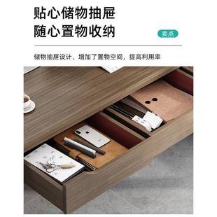 家用简现代电脑桌工作A42台台办简易学生书桌带抽约屉写字桌子式
