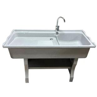 石英石洗衣池阳台家用台洗衣槽水池水槽洗槽一体水616外成型户台