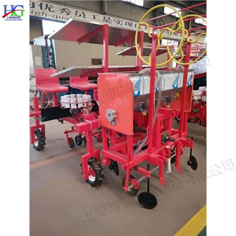 拉拖机后置秧式秧苗植种机农田苗木移栽机595插移栽滴灌覆膜一体