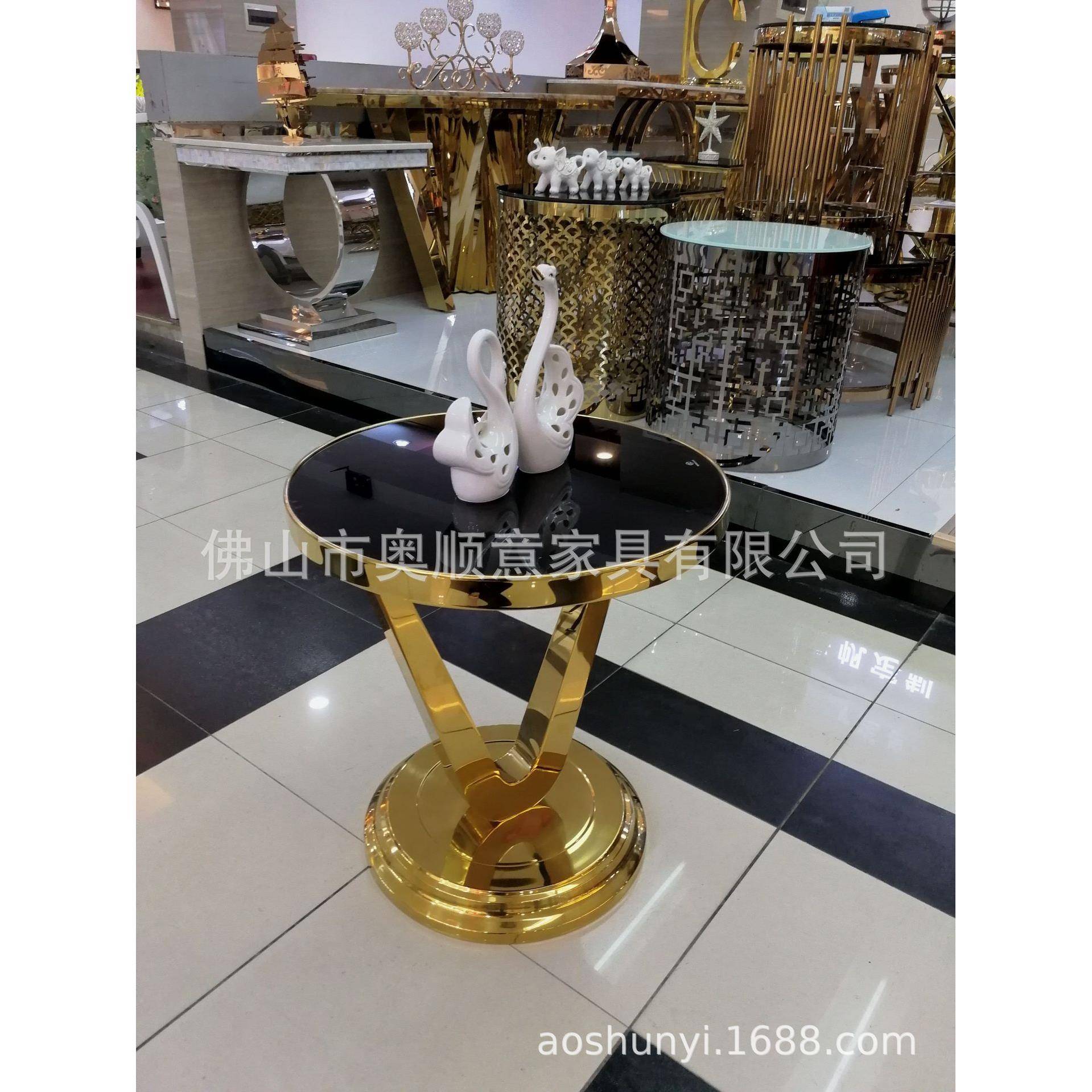 轻奢不锈钢角几客卧厅沙发边柜室床头柜简约后红现边代几网小asy-