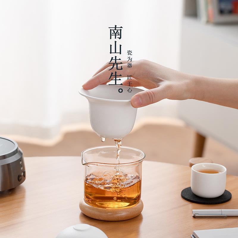 茶小Q意户创外旅快CF-03412行客玻璃便营携包露陶瓷防烫茶具套装