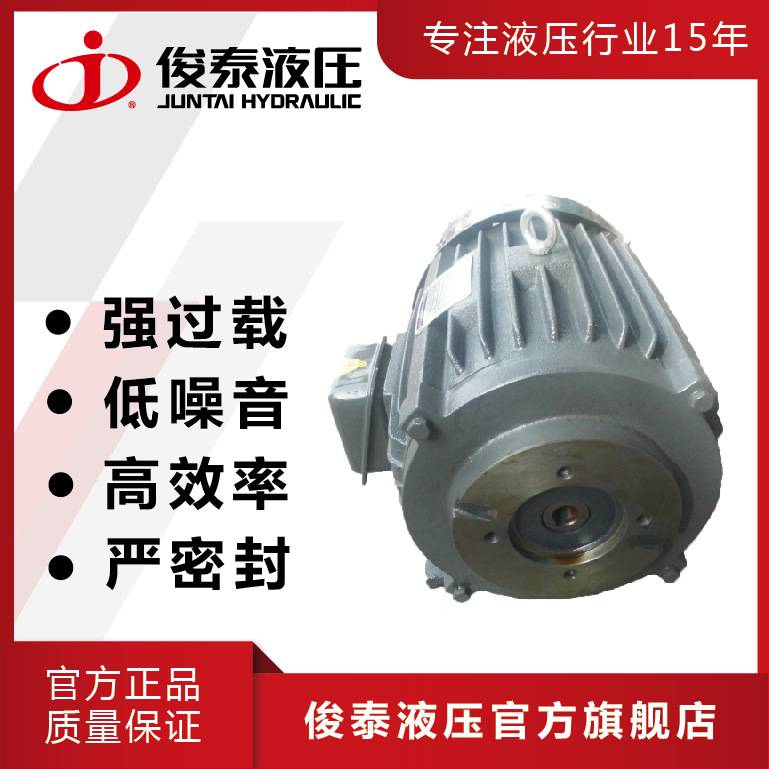 广东俊泰电机  铸铁电机2HP 1.5KW 配PV2R1 低噪音 卧式油压马达