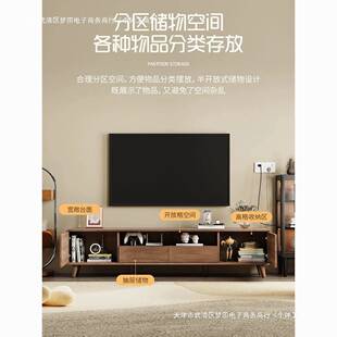 电用视柜茶几组合装 新款 小户型客厅家现代简约套落地胡电视柜桃奢