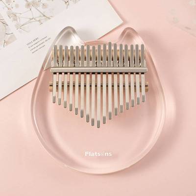 水晶卡林巴拇指琴17音初学者透明手指钢琴姆指卡琳巴双指手指琴