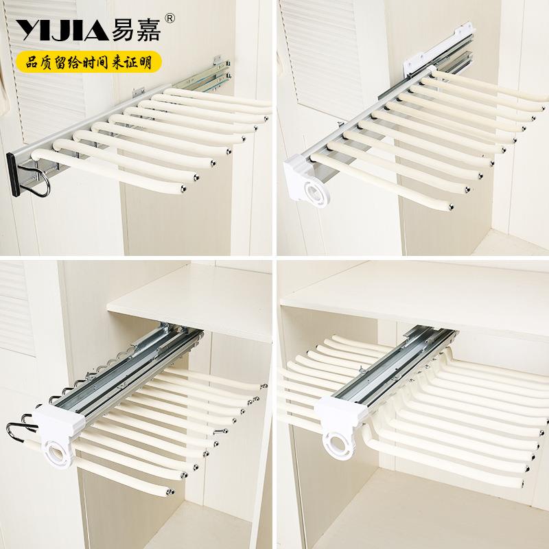 □多挂功能伸缩裤架衣柜内置抽拉西裤F756659H架侧装裤抽架顶装双