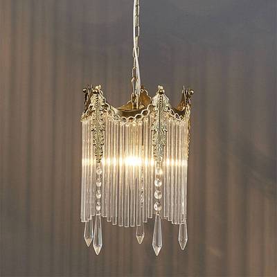 法式复古水晶小吊灯宫廷中古意式轻奢现代卧室床头过道玄关吧台灯