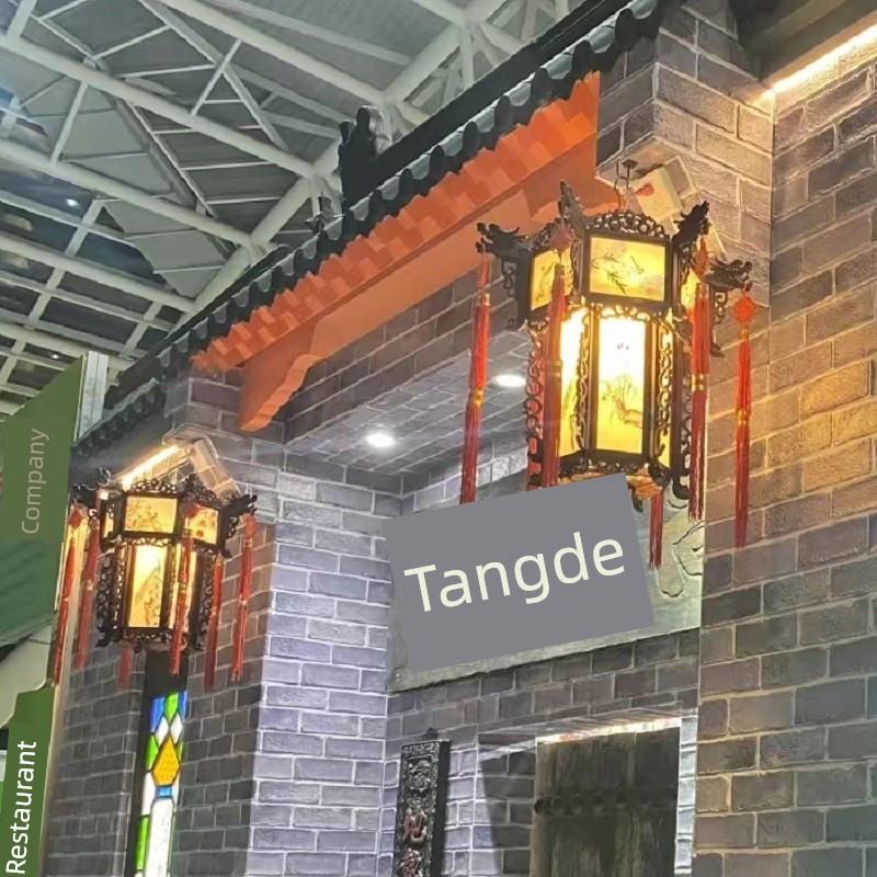 中国实木六角形龙头宫殿灯笼寺庙古建筑民族风格走廊走廊灯笼吊灯