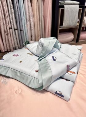60支天丝夏季被空调被100% Lyocell天丝双层夏季薄被夏季凉爽被机