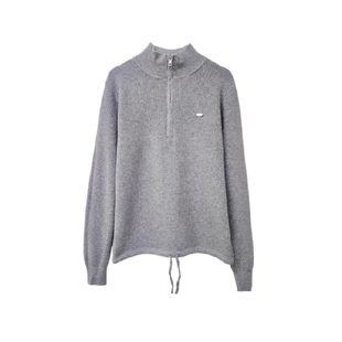 机车风时尚 克重高 有份量感 拉链洋气抽绳毛衣 甜甜Q专享