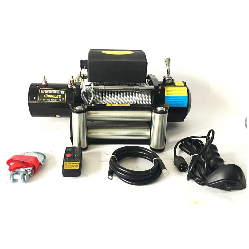 厂家直销12v/24v 13000磅越野车绞盘