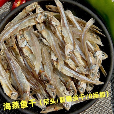 野生微咸公干鱼海燕鱼干海艇鱼干白饭鱼干丁香鱼干海鲜干货淡干