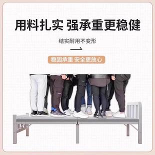 SDI折叠单床家用午休小床成简易出租屋米人便携双人人床硬板铁床