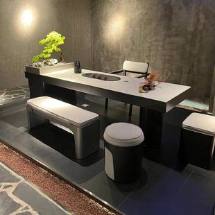 12961板黑桃木茶桌椅组合家用客胡厅岩茶家台茶室办公室泡 新中式