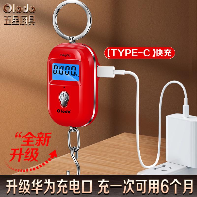 kt迷你手电子秤kg便式买菜秤TZC家用钩钥匙提扣携弹簧秤秤充电